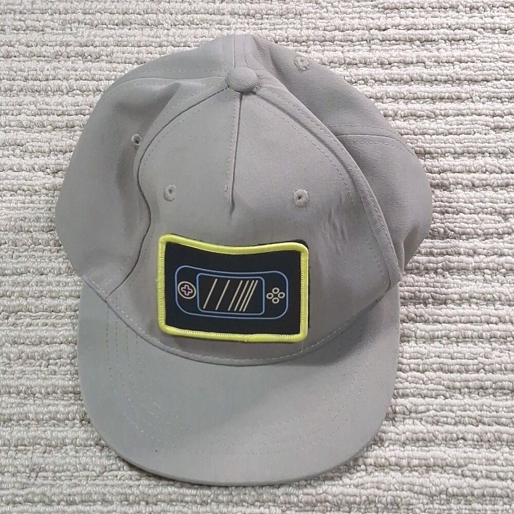 target boys grey vel cro patch video game handheld console snapback hat cap os
